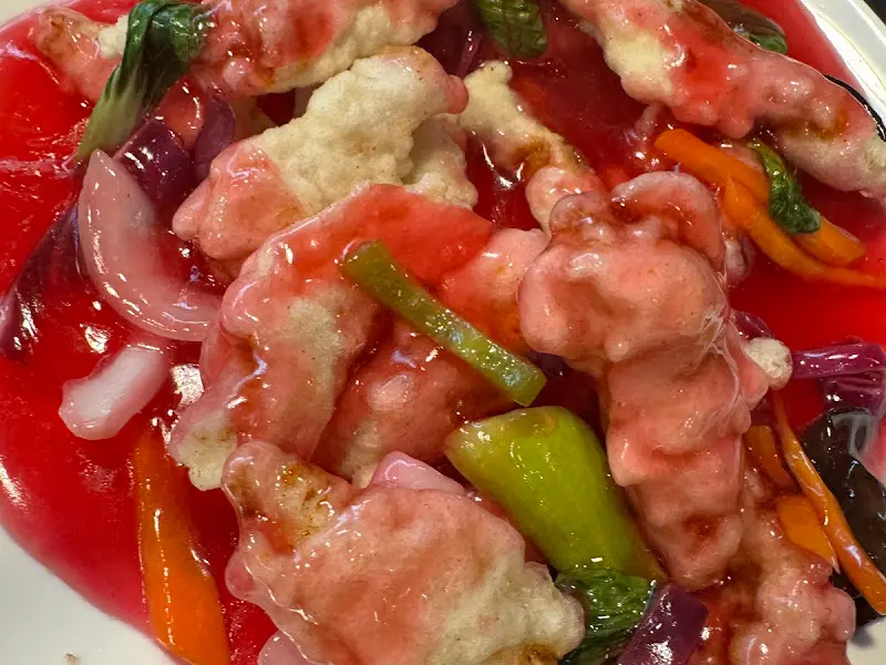 탕수육의 클로즈업 사진