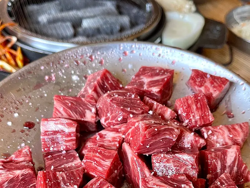 고기 디테일 샷