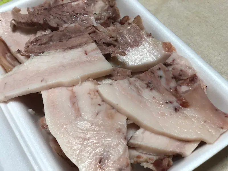 머릿고기 수육의 단면