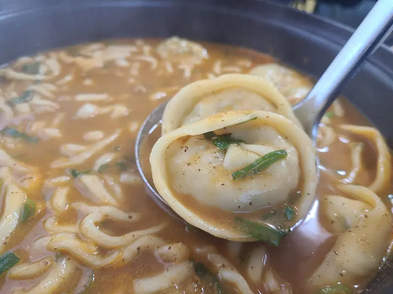 추어칼국수 만두