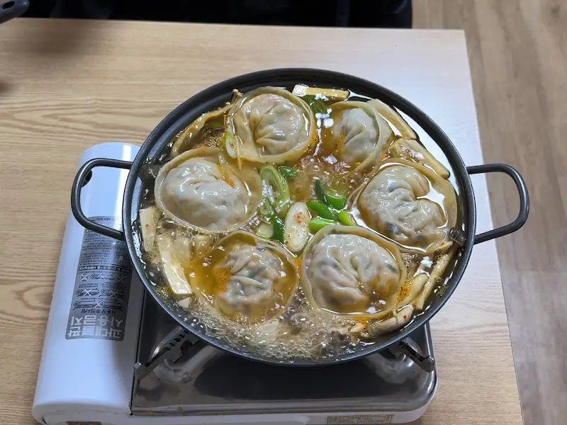 옹진 만두전골 근접샷