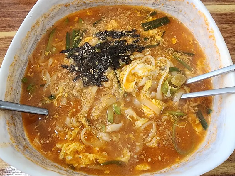 장칼국수의 비주얼