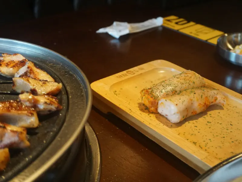 막창과 숯불의 조화