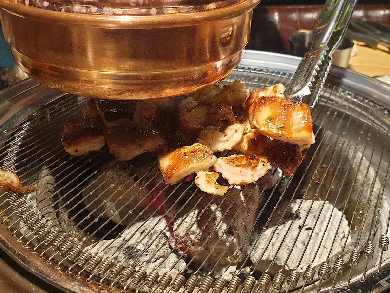 막창 굽는 모습