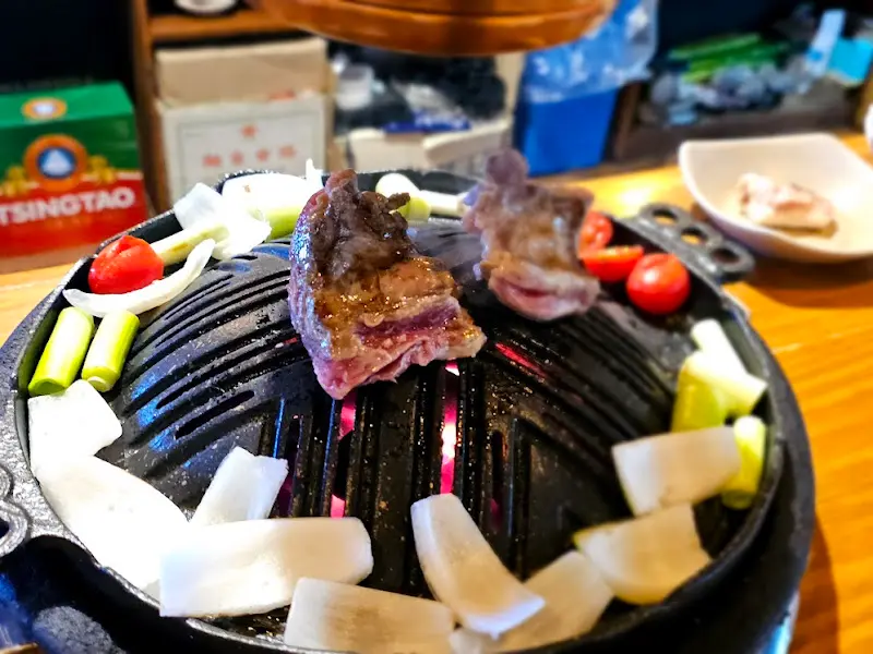 화로에 구워지는 양갈비