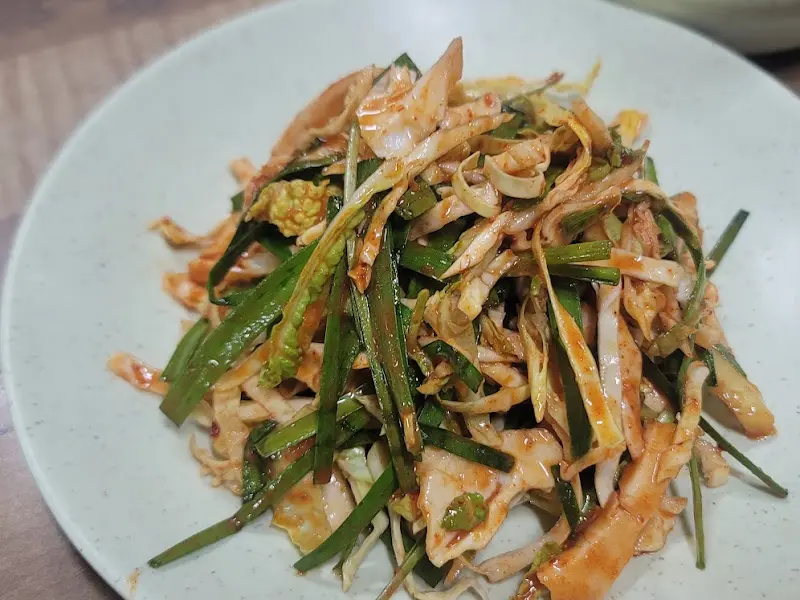 부추 양배추 겉절이