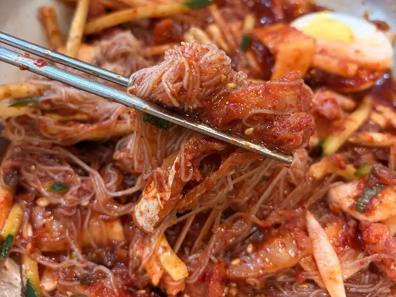 코다리냉면 근접샷