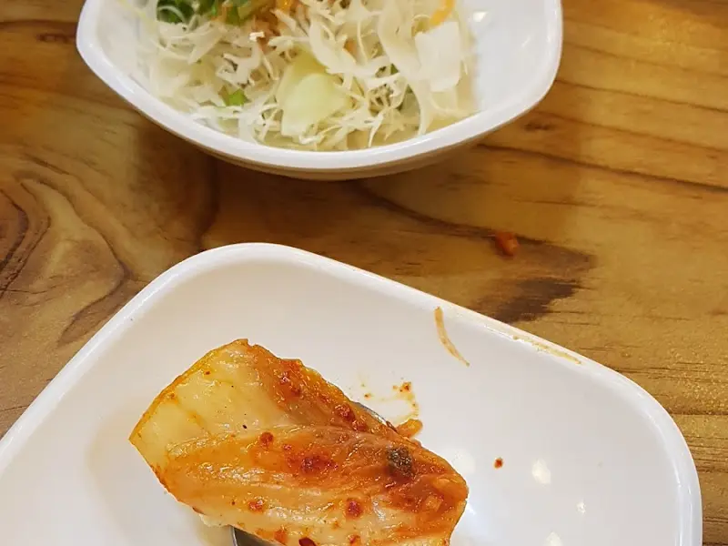 싱싱한 배추김치의 향긋한 풍미