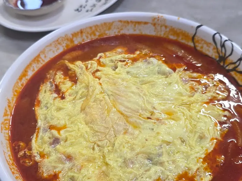 계란 짬뽕밥 클로즈업