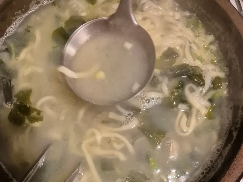 바지락칼국수 확대