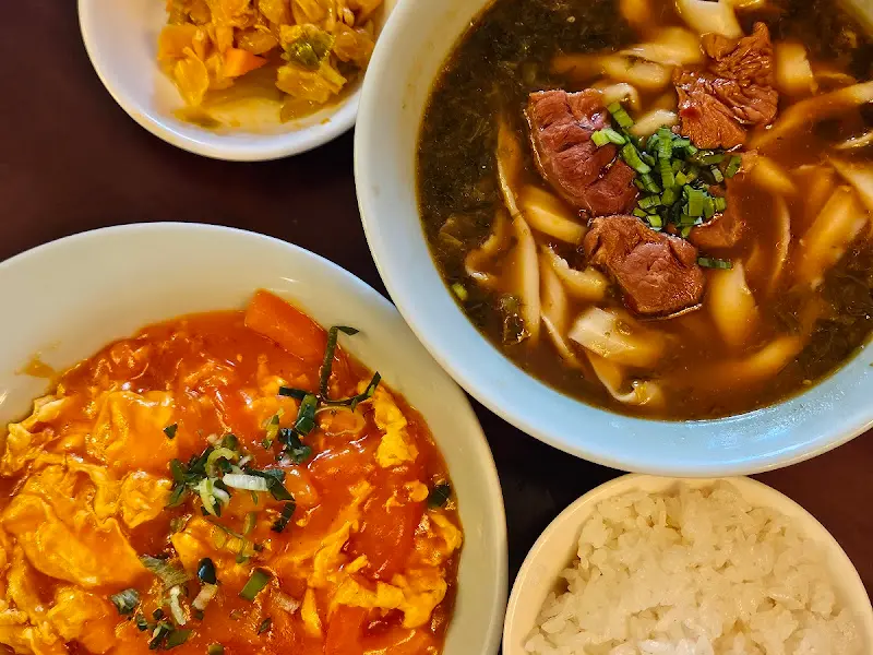 우육도삭면, 토마토계란볶음, 짜사이