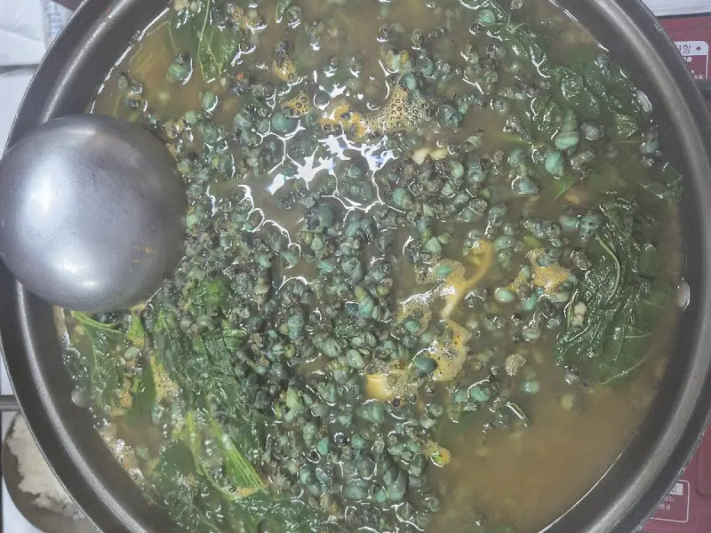 푸짐한 올갱이전골