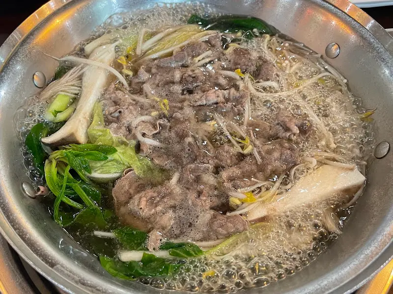 샤브샤브 끓는 모습