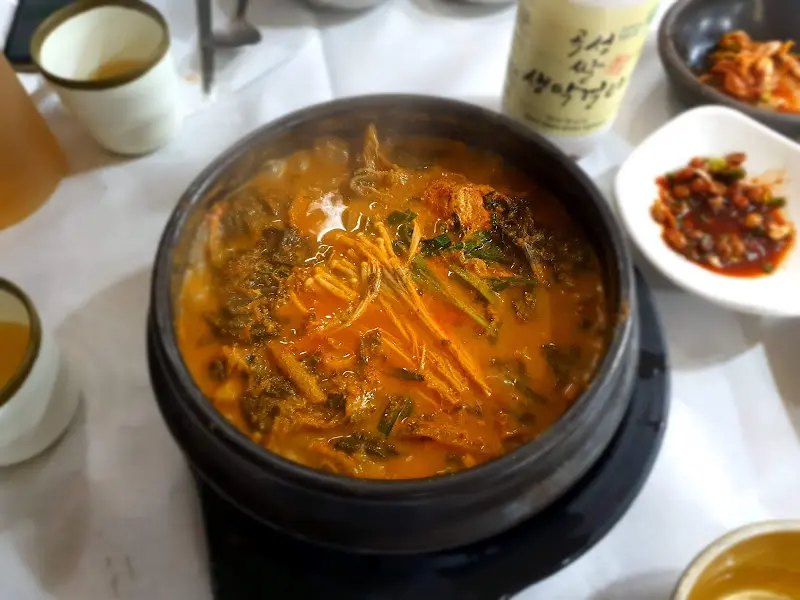 별천지가든 참게탕 근접샷