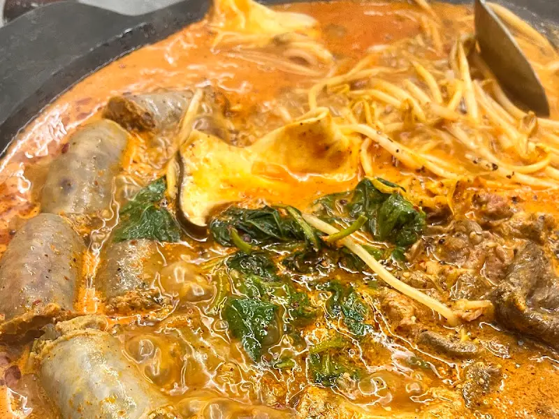 우육순대전골 끓는 모습 2