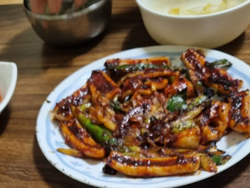 오징어구이 한상차림