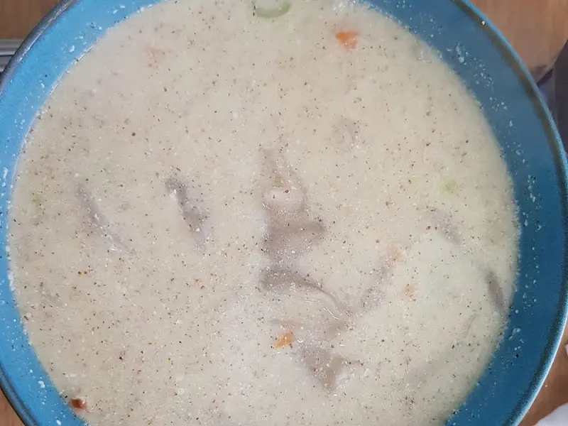 들깨수제비 클로즈업