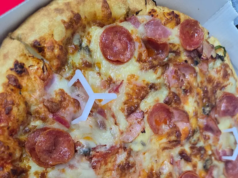 포장된 피자의 모습