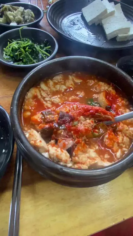 얼큰한 순두부찌개