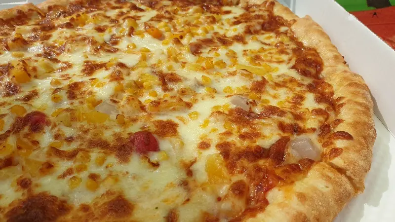 클로즈업된 피자