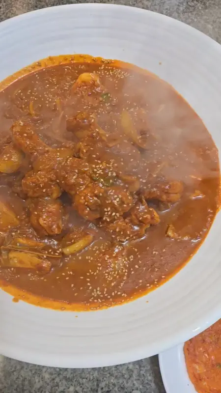 닭볶음탕의 클로즈업 사진