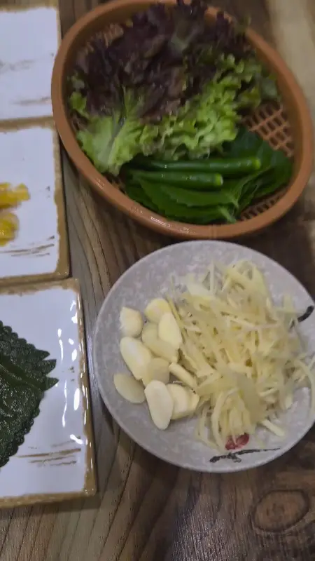 신선한 쌈 채소