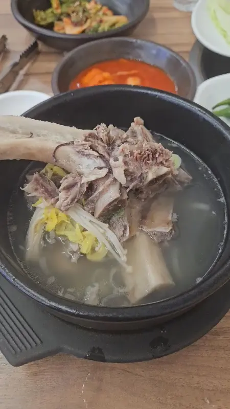 살코기가 가득 붙은 갈비