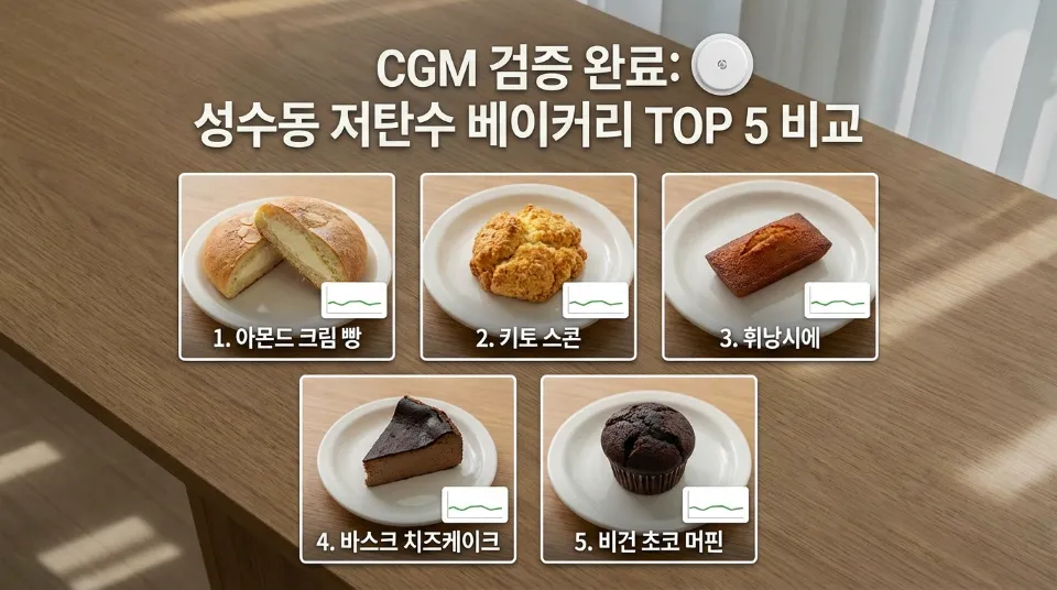 CGM 검증 완료: 성수동 저탄수 베이커리 TOP 5 비교
