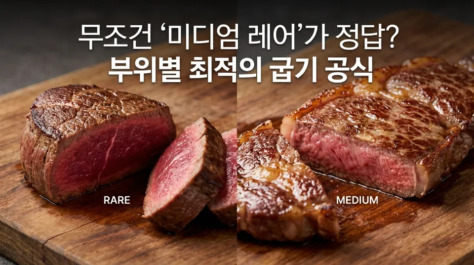 무조건 '미디엄 레어'가 정답? 부위별 최적의 굽기 공식