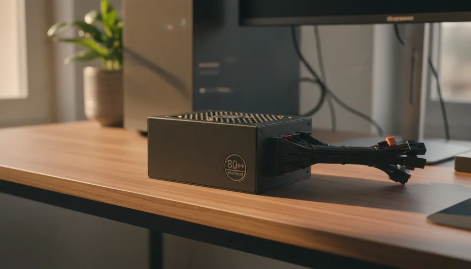 80 Plus 플래티넘 인증을 받은 정격 1200W 파워서플라이와 모듈러 케이블 구성