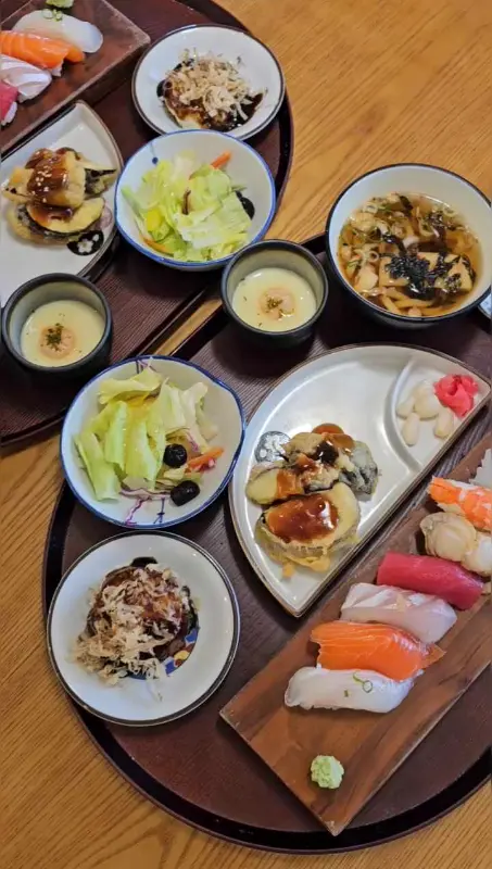 런치세트 항공샷