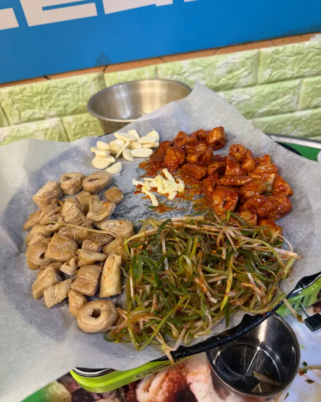 해전막창 전체 상차림