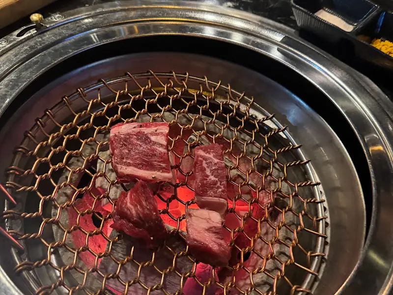 숯불과 고기