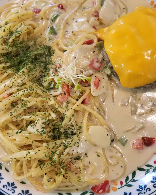 함박 스테이크 파스타