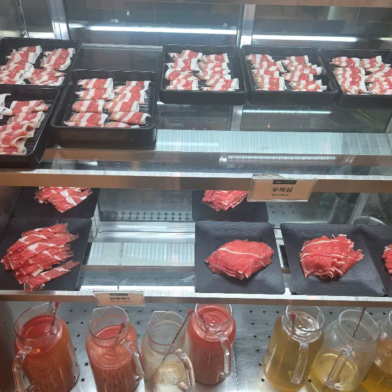 신선한 고기 코너