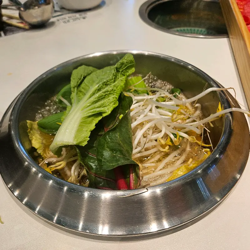 샤브샤브 끓는 모습
