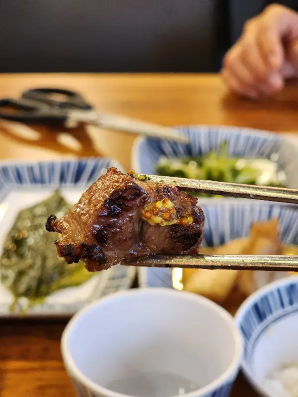 잘 구워진 돼지고기