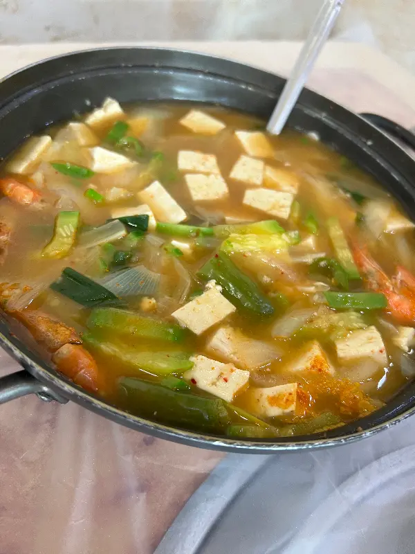 애호박이 듬뿍 들어간 국밥