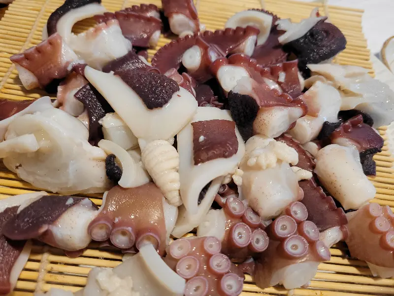 싱싱한 문어의 단면