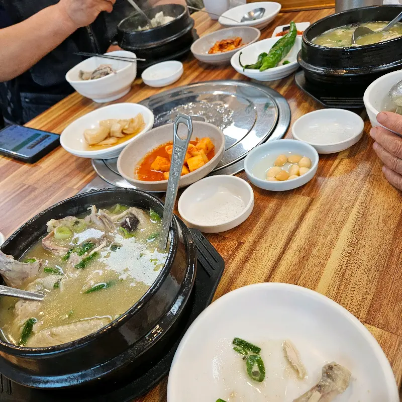 푸짐한 삼계탕 한 상