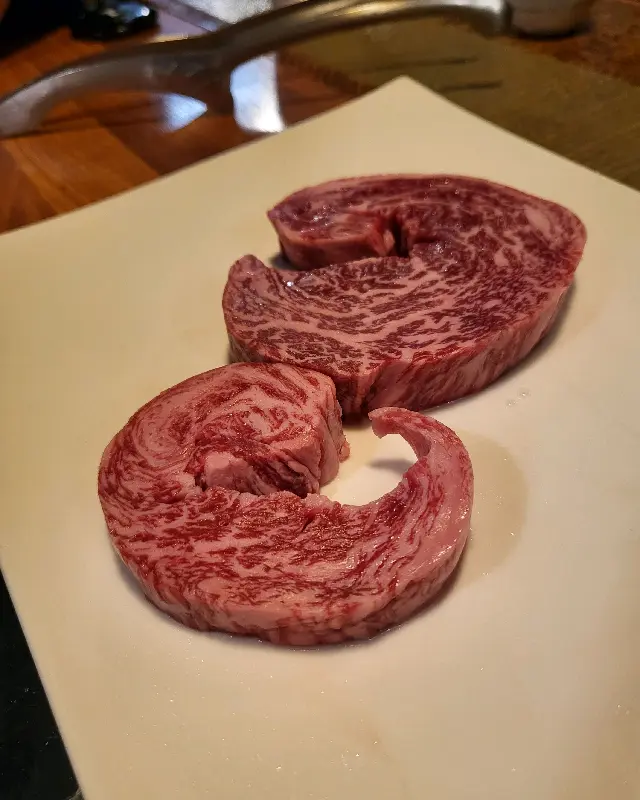 환상적인 마블링의 소고기