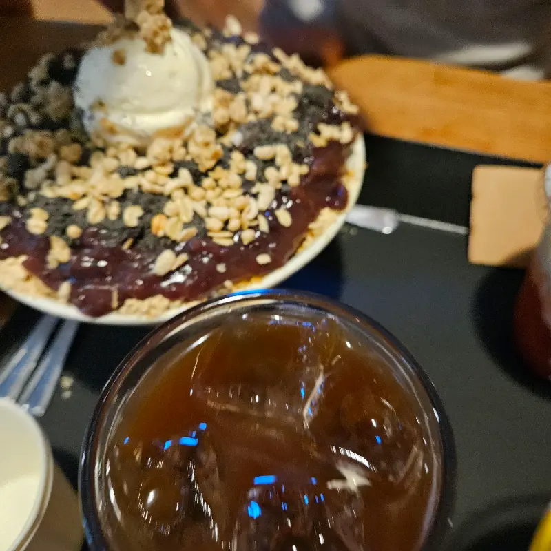 흑임자 콩가루 빙수