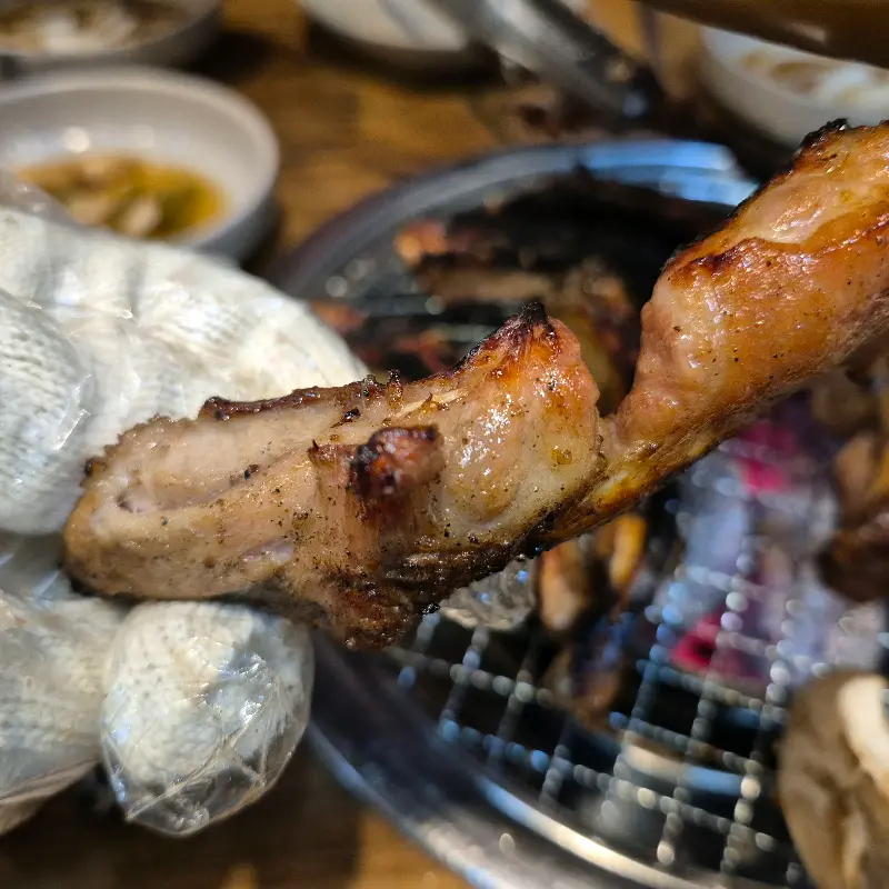 손에 들고 뜯어먹는 쪽갈비