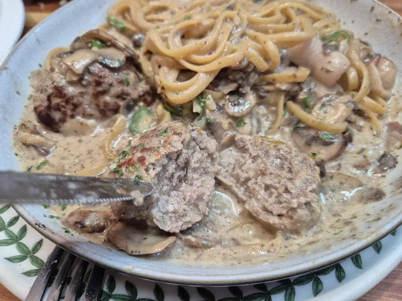 정순함박 양송이 함박 파스타