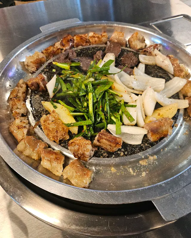 곱창, 염통, 양파의 조화