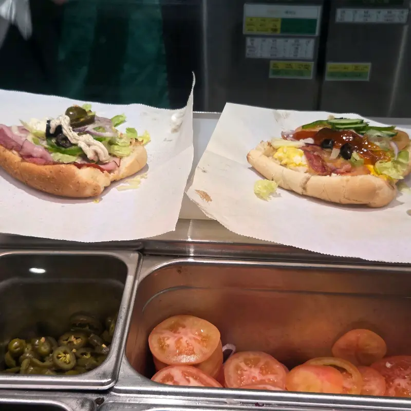 다양한 샌드위치 속 재료