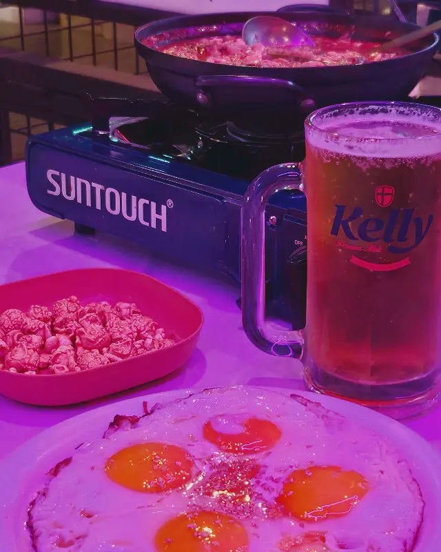 기본 안주와 맥주