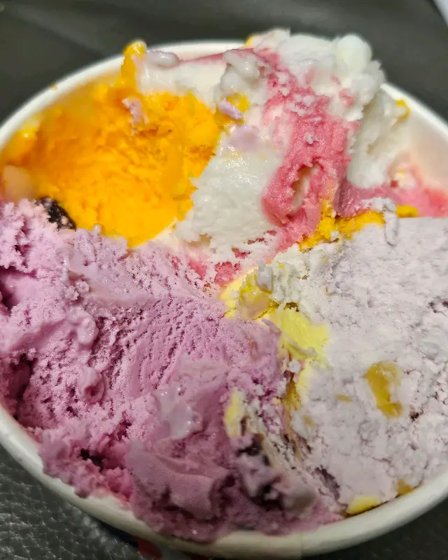 다양한 맛의 아이스크림