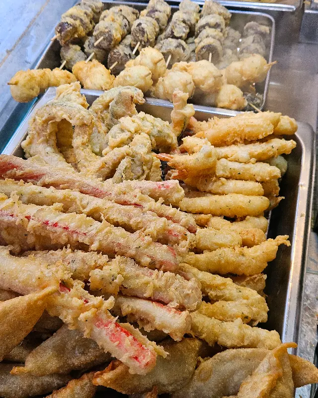 다양한 종류의 튀김들