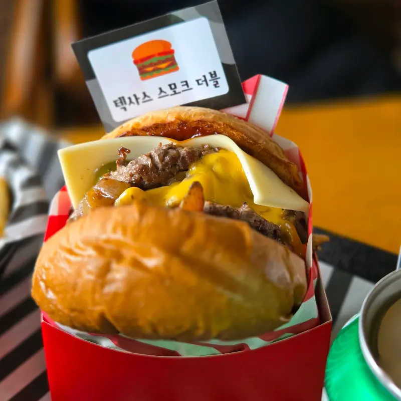 텍사스 스모크 더블 치즈 버거